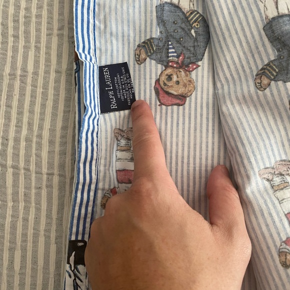 Ralph Lauren Polo Bear Flat Sheet - Twin - Picture 4 of 5